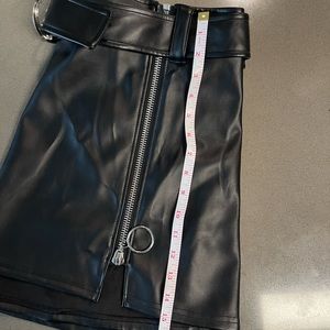 Faux Leather Current Mood Mini-Skirt